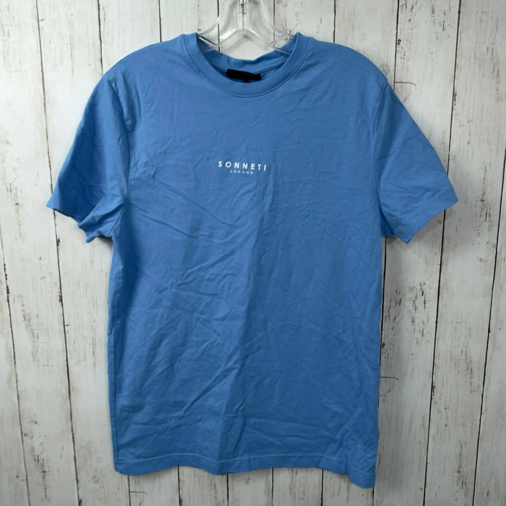 Sonneti London Men's‎ Blue Logo Graphic Short Sleeve T-Shirt Size Medium